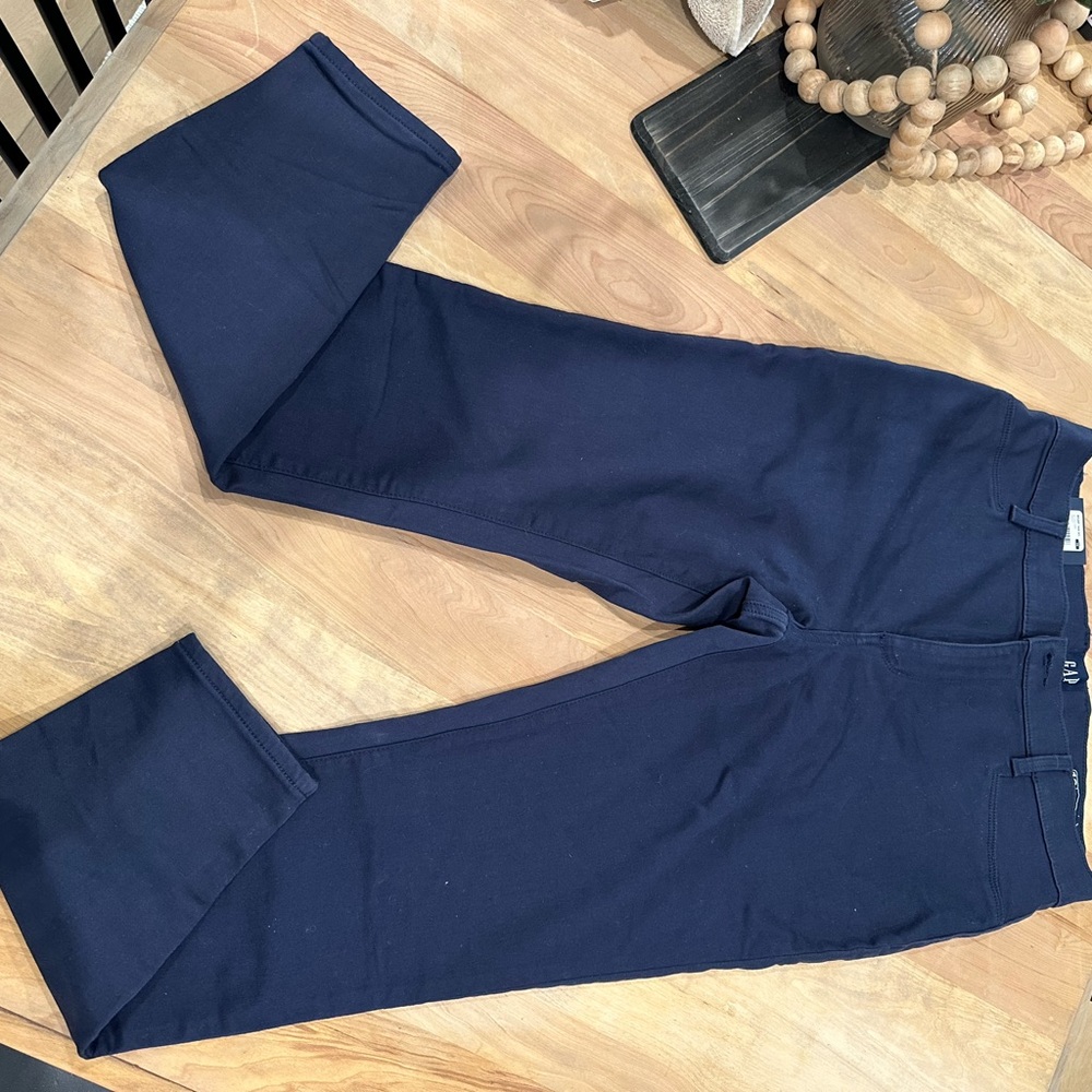 GAP stretch skinny blue work pants size 10
